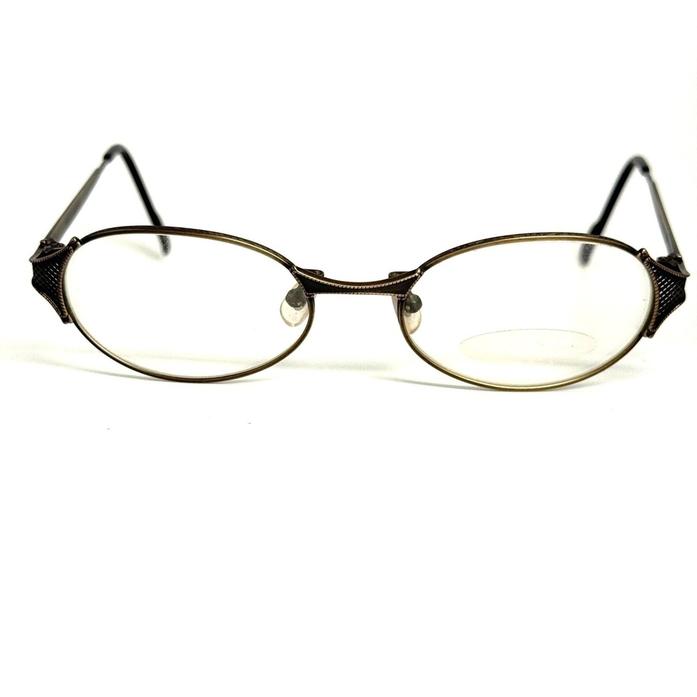 Koure KR8124 52-18-142 Pewter Metal Oval Eyeglasses Frames Vintage Style